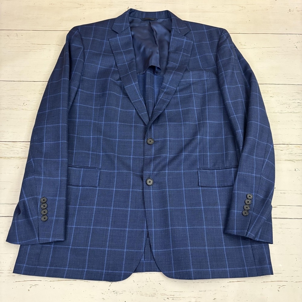 Brooks Brothers Blazer Unstructured Sport Coat Men 44L Blue Wool Reda Regent Fit